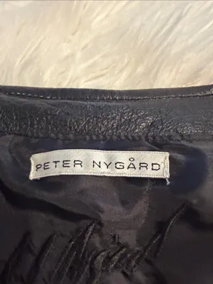 Peter Nygard Black Studded Leather-Front Jacket with zipper length 25” bust 36” thumbnail 8