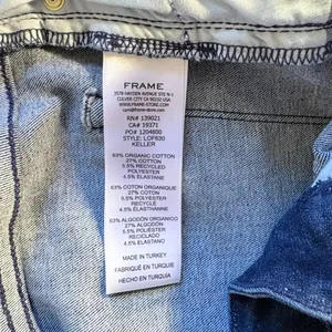 💥FRAME Le One Flare Jeans Dark Indigo Adaptive Stretch Sz 2 Fits 29-34 🧡 thumbnail 9
