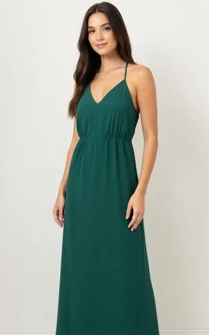 J.Crew Green Maxi Long Sleeveless Dress Size thumbnail 1