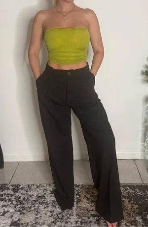 NWOT Zara Green Strapless Top thumbnail 1
