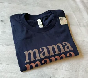 Bella Canvas “Mama” Graphic Tee in Size Medium Blue thumbnail 6