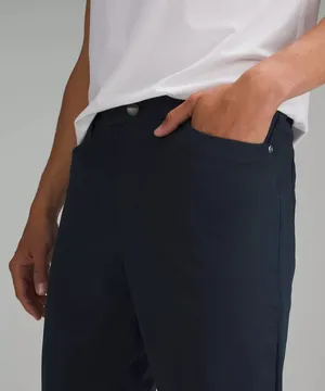 32 Men’s Lululemon Athletica Navy Pants ABC Slim-Fit 5 Pocket Pant Warpstreme thumbnail 3