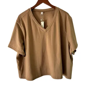 Agnes Orinda V-Neck T-Shirt Relaxed Fit Casual Everyday Top‎ 4X Cropped thumbnail 8