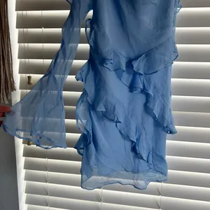 Shona Joy Layla Sky Blue Ruffle Long Sleeve Mini Dress Size 6 whimsi romantic thumbnail 3