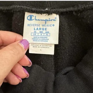 Champion Reverse Weave Black Big C Logo Joggers Large thumbnail 9
