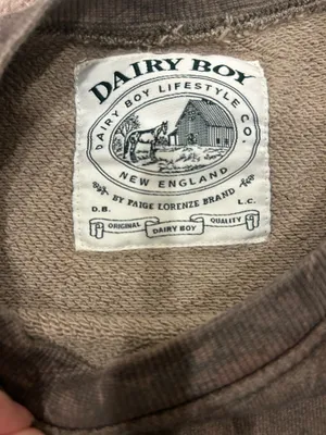 Dairy Boy Brown River Camo Crewneck Sweatshirt Small thumbnail 3