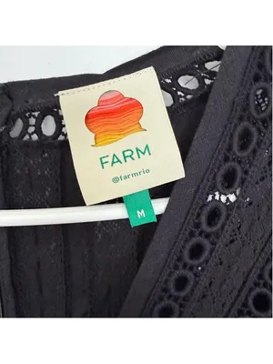 FARM Rio Black Lace & Ruffles Jumpsuit - Size M thumbnail 5