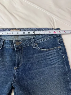 Paige Laurel Canyon Bootcut Women’s Blue Embroidered Jeans - Size 32 thumbnail 13