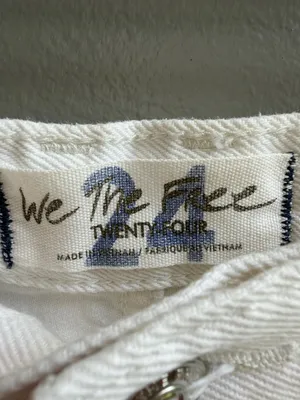 Free People We The Free Makai Jean Shorts Optic White Size 24 Distressed Denim thumbnail 5