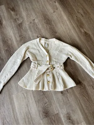 Women’s Maeve Belted Cable Cardigan Sweater thumbnail 4