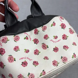 Juicy Couture Backpack White Pink Rose Floral Multi Zip Coquette Y2K Style thumbnail 4