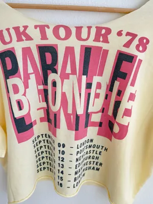 Blondie UK Tour 78 Graphic Cropped Off-the-Shoulder Band Tee thumbnail 8