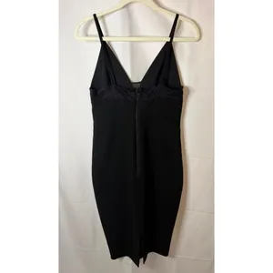 ALICE & OLVIA Jean Lace Inset Black Sheath Dress sz.6 thumbnail 4