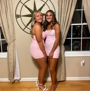 Lucy in the Sky Mini Dress Light Pink Bodycon strapless Small thumbnail 4