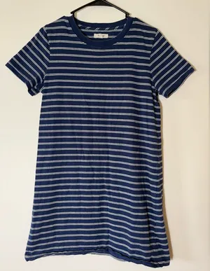 Madewell‎ Striped Cotton T-Shirt Dress Size Medium thumbnail 1