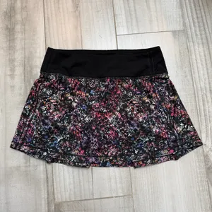 Lululemon Pace Rival Mid-Rise Skirt Floral Spray Multi Size 2 EUC W8A95R thumbnail 3