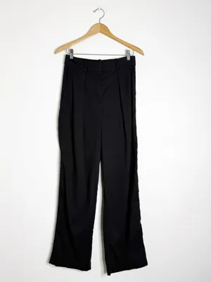 Lululemon Women’s Size 6 High Rise Pleated Trouser Pants Black thumbnail 6