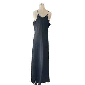 Vintage Cachet Black Sequin Formal Maxi Gown Women's 12 Sleeveless Boat Neck thumbnail 4