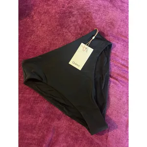 QUINCE High Rise High Leg Bikini Bottom MINIMALIST Black Size Medium M NWT NEW thumbnail 3