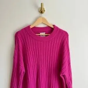 Aerie‎ Soft Buttercream Ribbed Knit Oversized Sweater Cosmic Pink Size S thumbnail 6