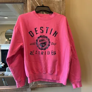 Comfy Sweatshirt Beach Florida Cotton Destin Pink Pullover Womens Medium thumbnail 5