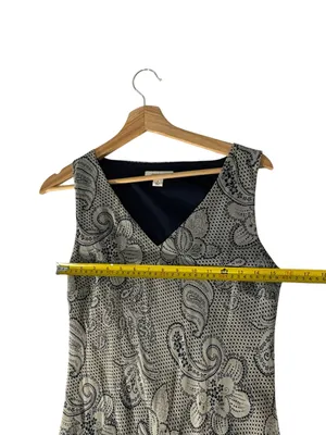 Vintage Y2K Dressbarn Paisley Midi Dress 8 Whimsigoth Fairy Grunge Boho V Neck thumbnail 10