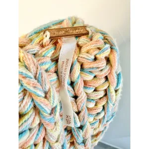 Free People‎ Hoopla Boxy Tank XS Pastel Multicolor Chunky Knit Boho Oversized thumbnail 5