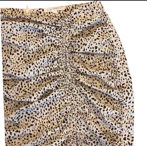 PacSun LA Hearts Ruched Leopard Cheetah Mini Skirt Lightweight Tan Black M thumbnail 6