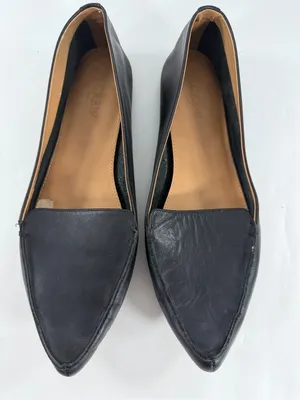 JCrew Black Leather Pointed Toe Loafers Flats Minimalist Preppy Shoes Womens 10‎ thumbnail 8