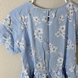 Shein Floral Peplum Short Sleeve Blouse Top thumbnail 5
