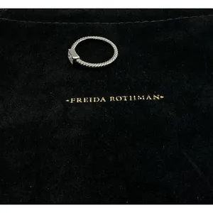 Freida Rothman Baguette Stacking Ring Sterling Silver 925 Size 7 East West thumbnail 6