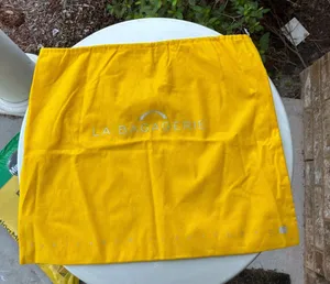 La Bagagerie Paris Yellow Drawstring Dust Bag Large‎ Handbag Storage Pouch 18x22 thumbnail 1