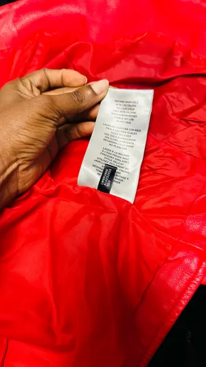 LEVI’s STRAUSS & CO Red Faux Leather Bomber Jacket thumbnail 16