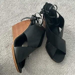 Rebecca Minkoff black wedges thumbnail 1
