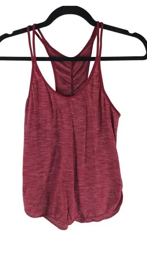 Lululemon What The Sport Singlet II Tank Top Red Ruched 4? thumbnail 1