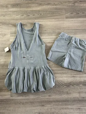 Free People Movement Hot Shot Bubble Set Summer Storm Blue M Athleisure NWT thumbnail 5