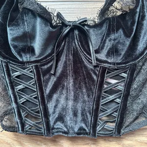 Victoria's Secret Bustier Velvet corset top thumbnail 2