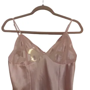 Frederick’s of‎ Hollywood Mini Satin Dress Baby Pink Hearts Print Vintage Small thumbnail 15