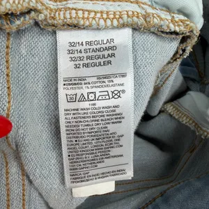 Gap 32 14 Jeans High Rise Wide Leg Sweatpant Light Wash Grunge Punk Festival thumbnail 7