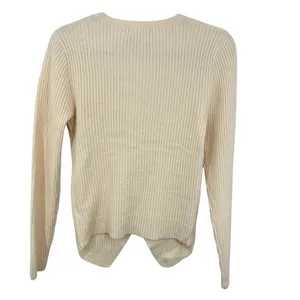 Sincerely Jules Cream Ribbed Ladylike Quiet Luxury Button Front Cardigan‎ thumbnail 6