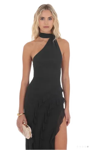 Lucy in the Sky Dress Black Maxi thumbnail 4