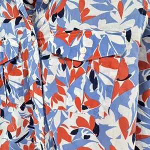 Lauren Ralph Lauren Top Women's S Cotton Voile Button Up Lightweight Preppy thumbnail 2