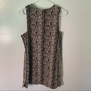 Free People Women's Size 0 Alice Snakeskin Print A-Line Dress Beige Black Snap‎ thumbnail 11