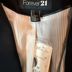 Forever 21 Black Career Blazer Jacket Size M thumbnail 3