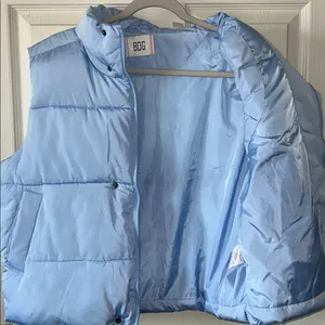Urban Outfitters BDG Pia Sleeveless Blue‎ Zip Puffer Vest Small Back to School thumbnail 15