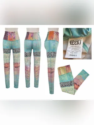 Teeki Tarot Magic Hot Pant Leggings Small Abstract Eco Lux Yoga Athleisure thumbnail 5
