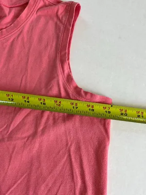 Life is Good Sz M Coral Pink Tank top Pullover Cotton thumbnail 7