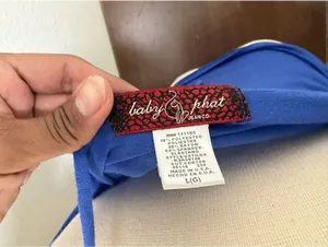 Y2K Rare Vintage Baby Phat Blue Tie Neck Halter Top Sz M thumbnail 2