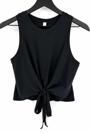 LULULEMON Tie Front Tank Top Black 4 thumbnail 1
