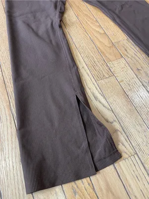 Old Navy POWERSOFT Brown Ribbed Active Leggings XL thumbnail 4